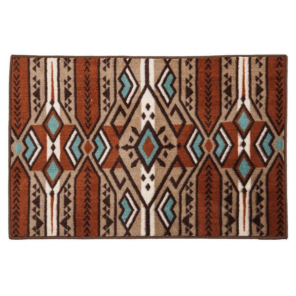 Aztec Stripe Latex Backed Kitchen/ Bath Rug