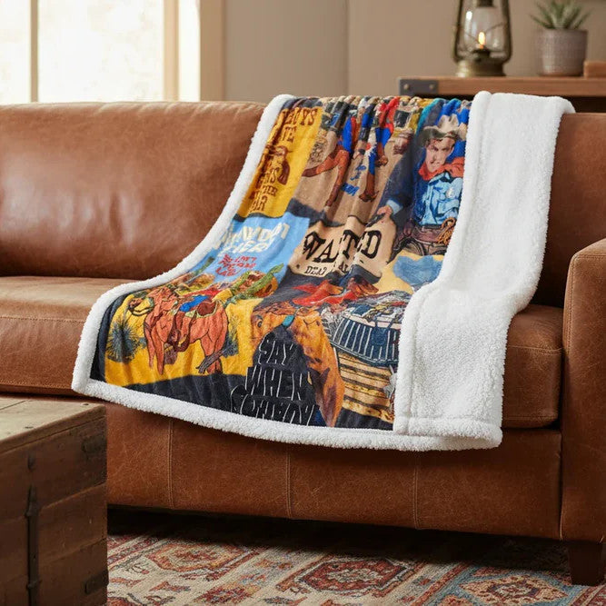 Bandits and Heroes Sherpa Throw and Pillows - 3 Piece Set