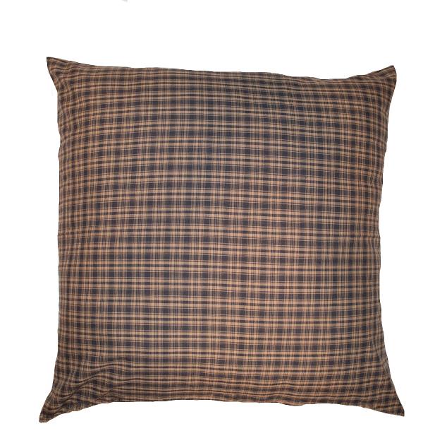 Black and Tan Plaid Euro Sham