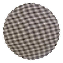 Black Check Round Tablecloth