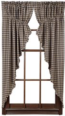 Black Check Prairie Curtain