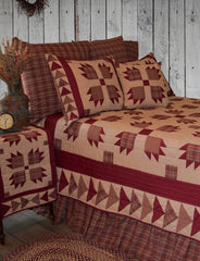 Burgundy Bear's Paw Quilt