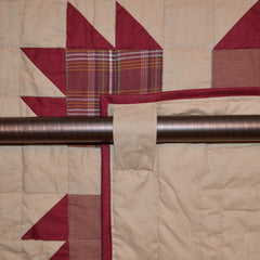 Burgundy Bear's Paw Mini Quilt - Table Topper/ Wall Hanging