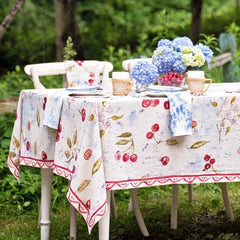 Cherry Cherry Watercolor Tablecloth 53" x 53"