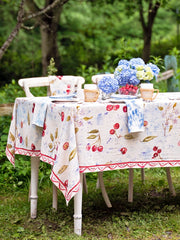 Cherry Cherry Watercolor Tablecloth 53" x 53"