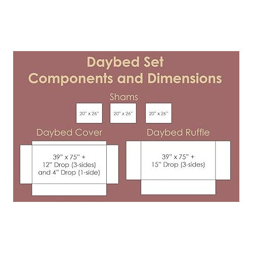 Blooming Prairie 5 Piece Daybed Quilt Set