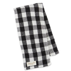 Black Buffalo Check Waffle Weave Dishtowel Set of 2